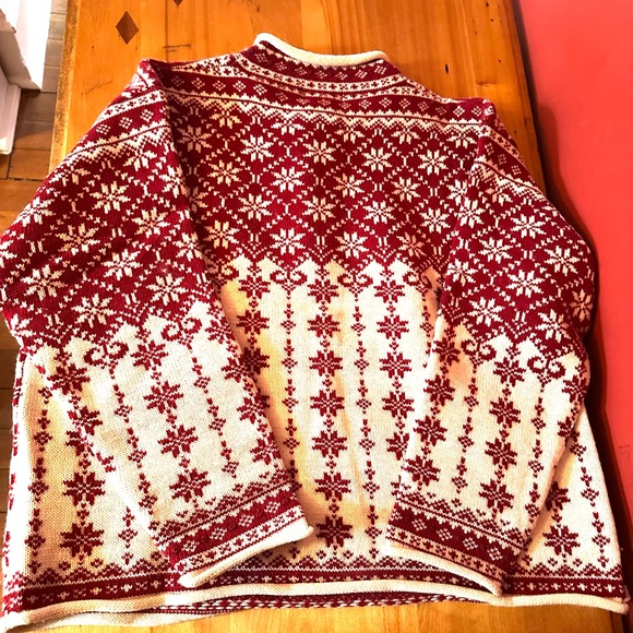 ❄️NWOT 100% wool Icelandic Designs vintage intarsia sweater, size Large - Picture 6 of 8